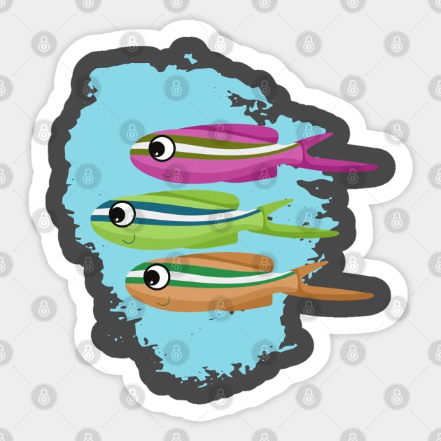 guppies lovers characters Sticker by Explore The Tropics